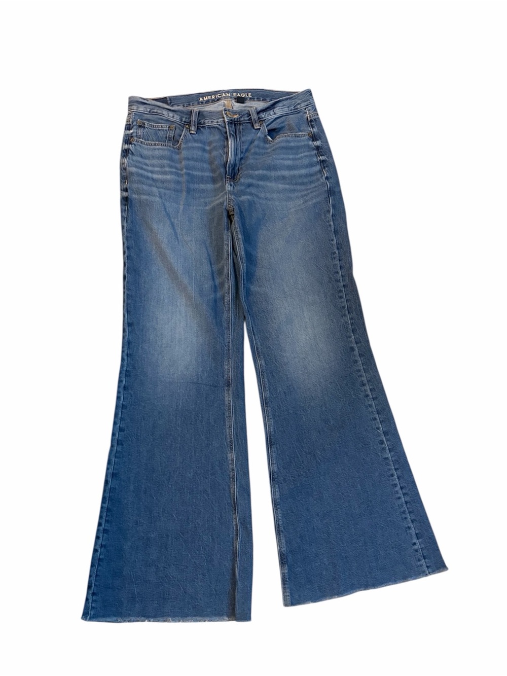 American Eagle Super Low Rise Baggy Flare Jeans 8
